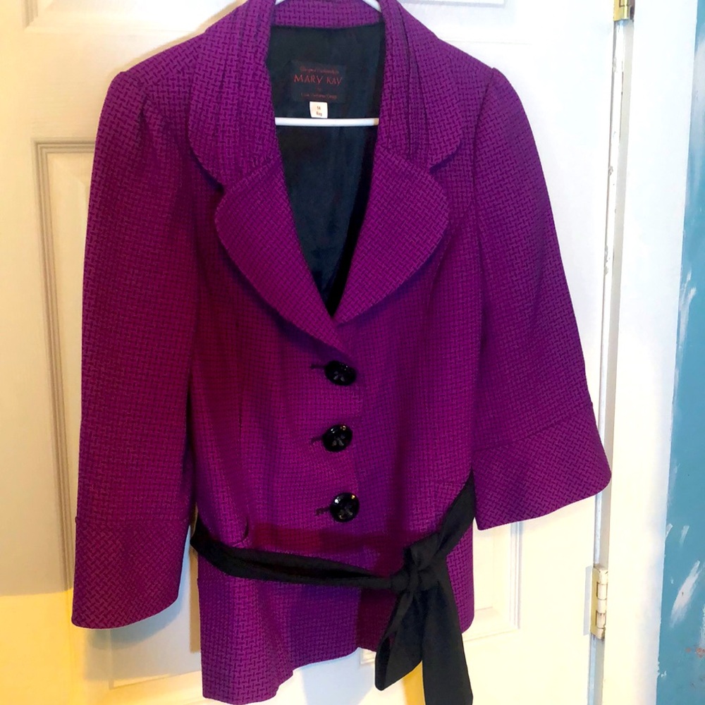 Beautiful purple lined business jacket